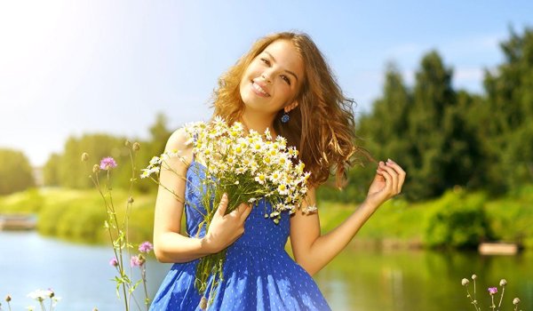 счастливая девушка