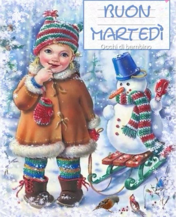 снеговик живопись