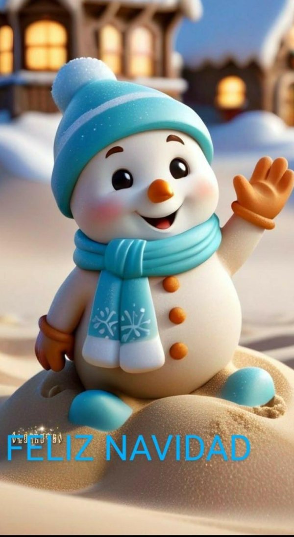 снеговик красивый