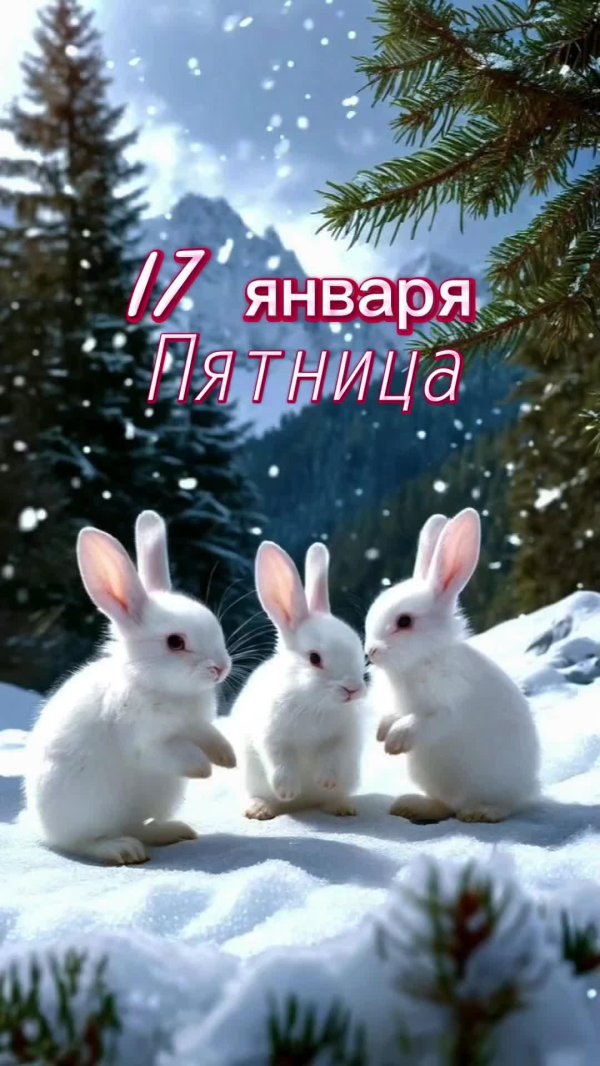 зайцы зимой