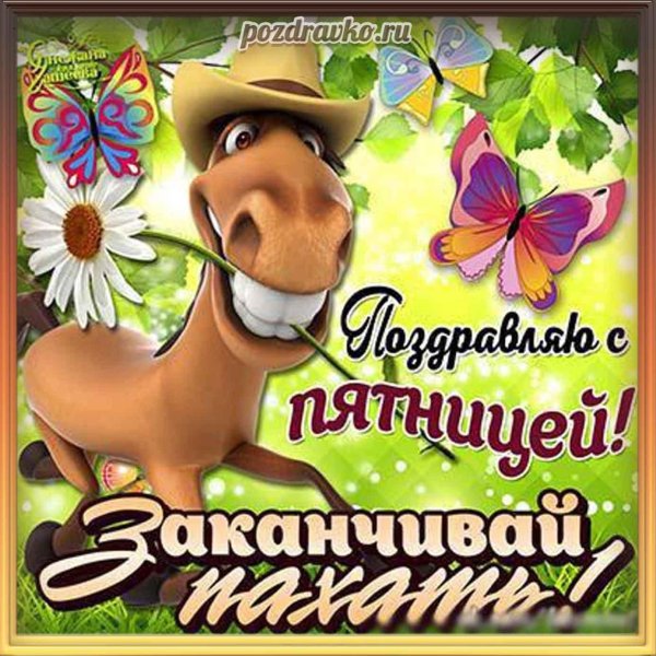 поздравляю с пятницей заканчивай пахать