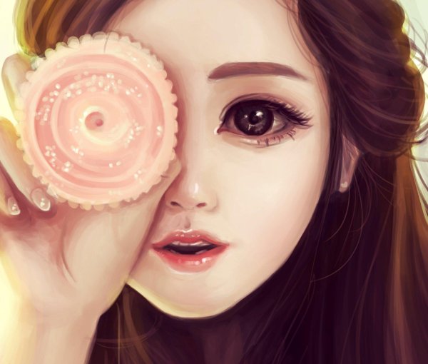 красивая мультяшная девочка