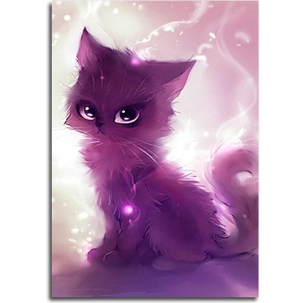 фиолетовая кошка