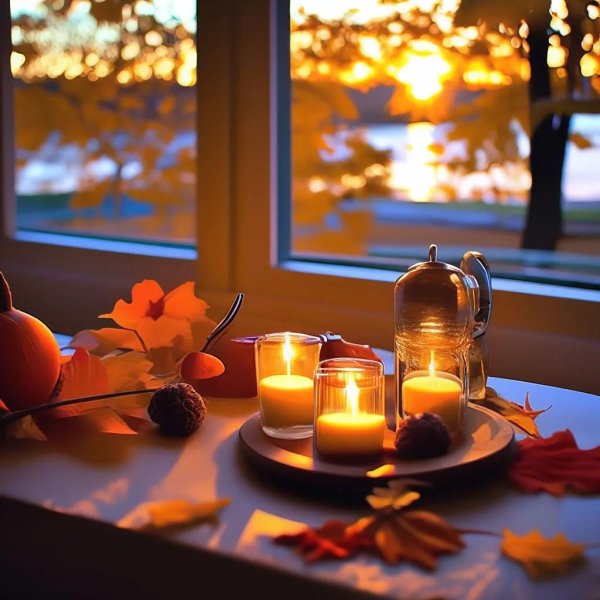 осенний вечер уют