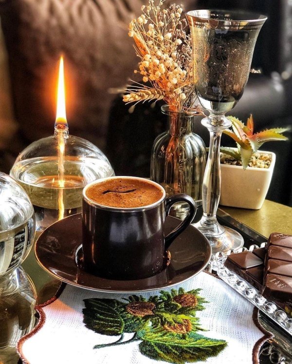 турецкий кофе красивая сервировка