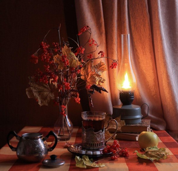 осенний вечер уют