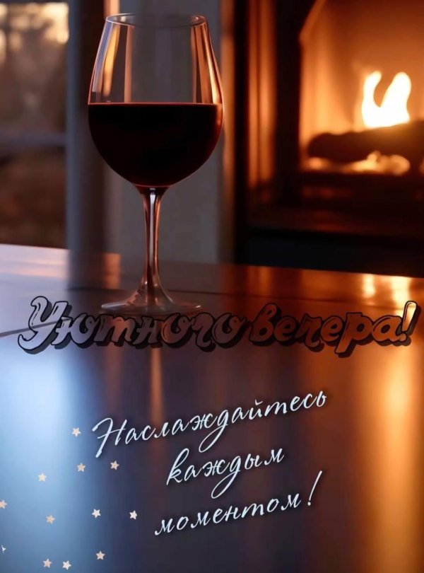 бокал вина вечером