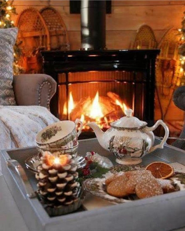 камин уютный