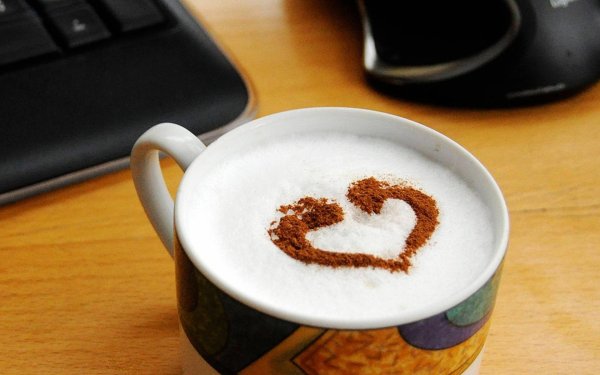 кофе с рисунком