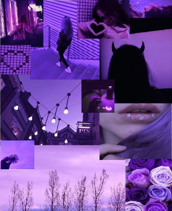 фиолетовый коллаж