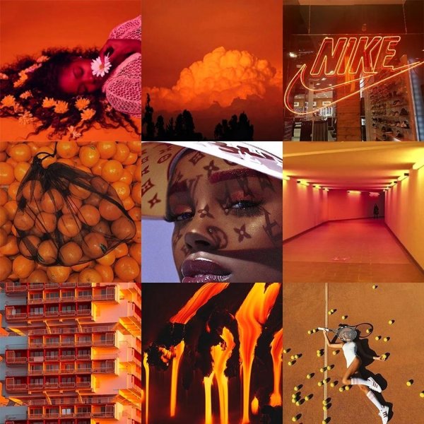 оранжевый коллаж