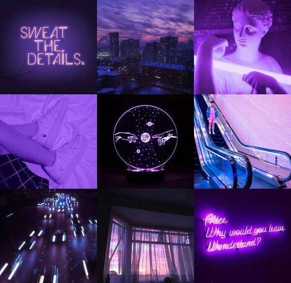 фиолетовый коллаж