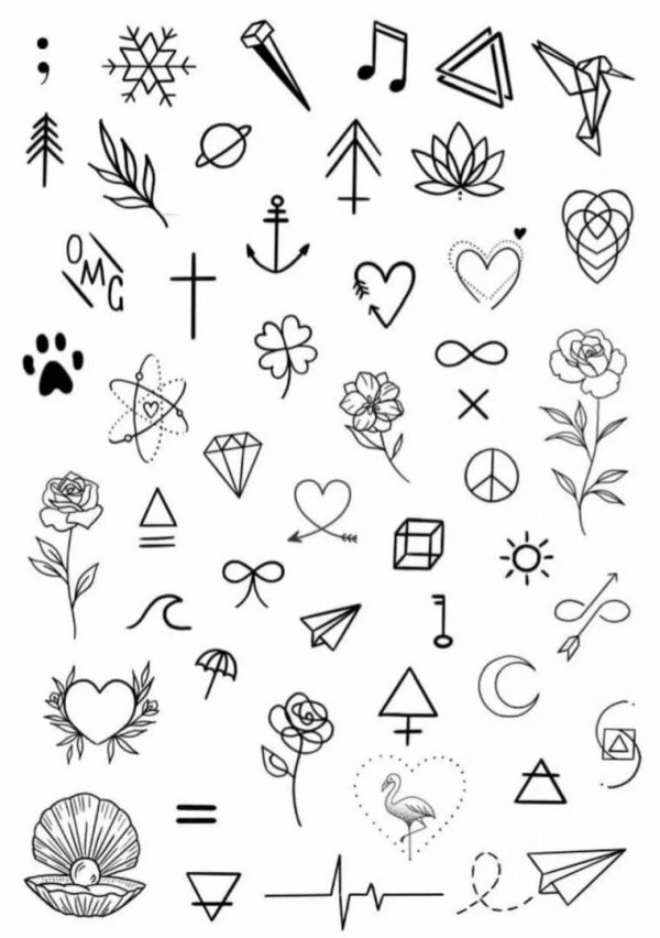 эскиз маленьких татуировок