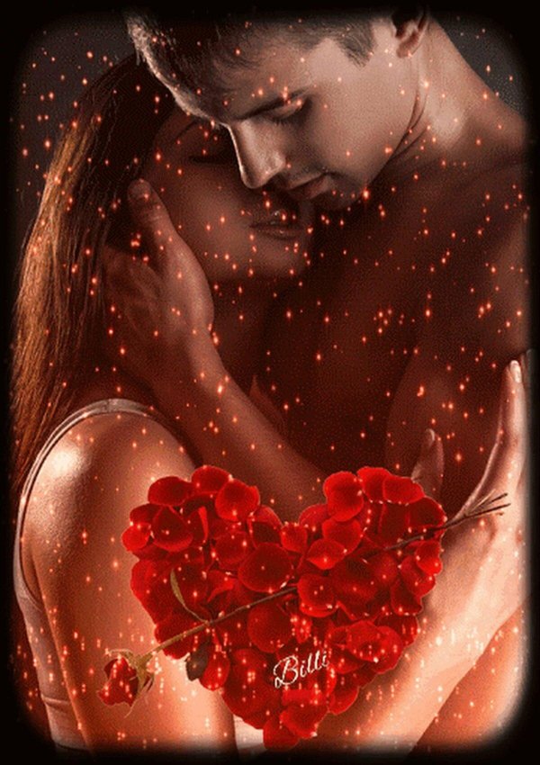 романтичный поцелуй