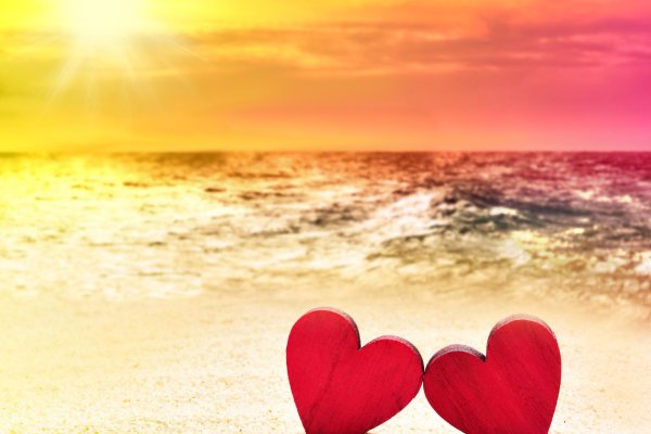 сердечко из песка