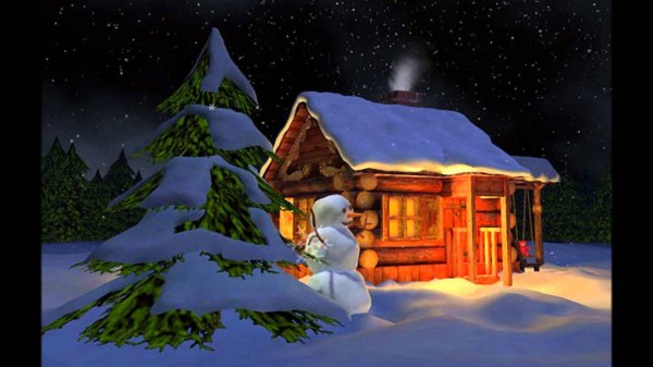 сказочная избушка зимой