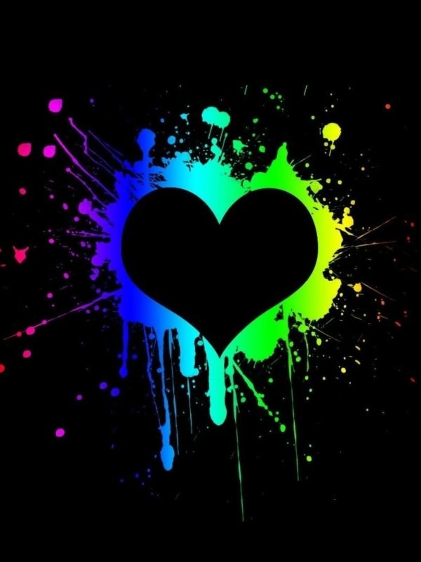 разноцветное сердечко