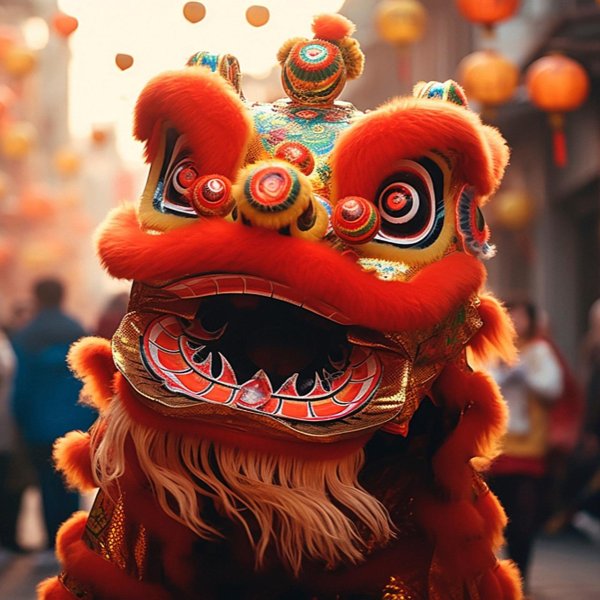 chinese lion dance