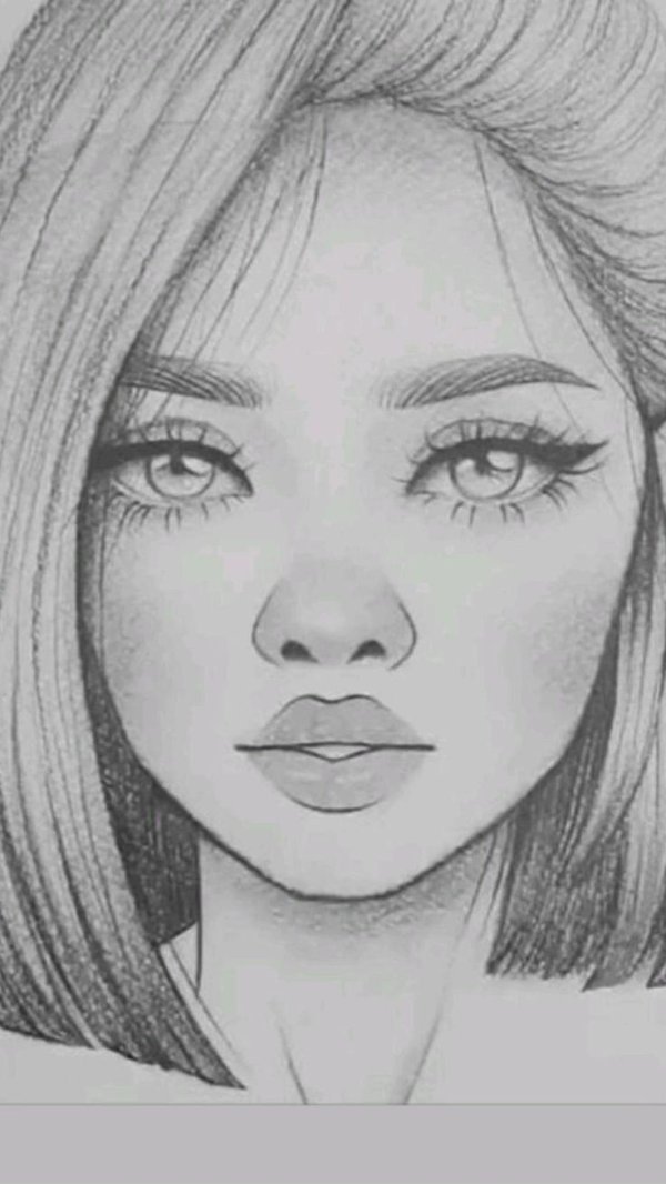 рисовать лицо девушки