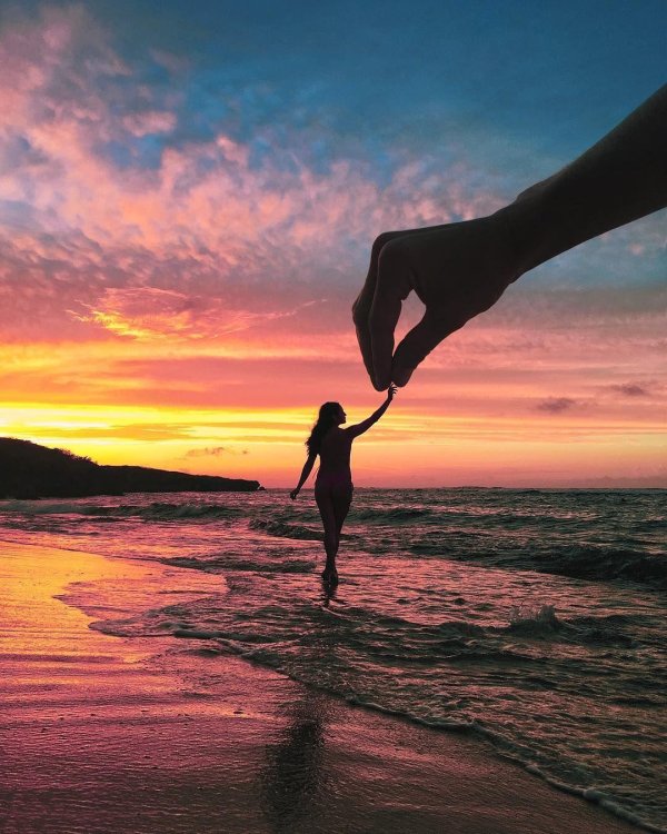 гимнастика на закате