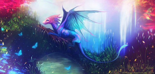 очень красивые арты драконов