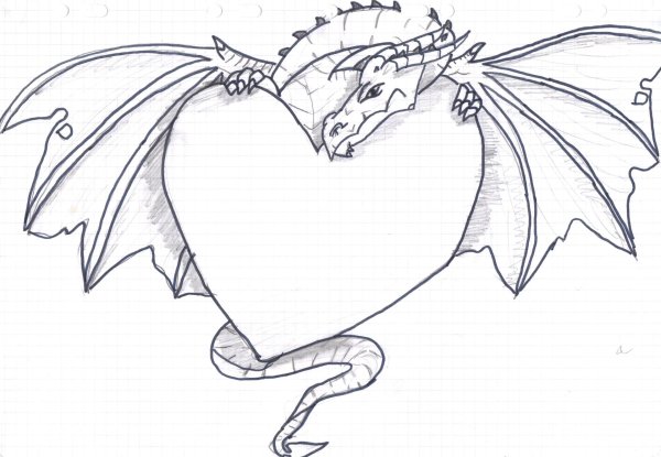 срисовка дракона