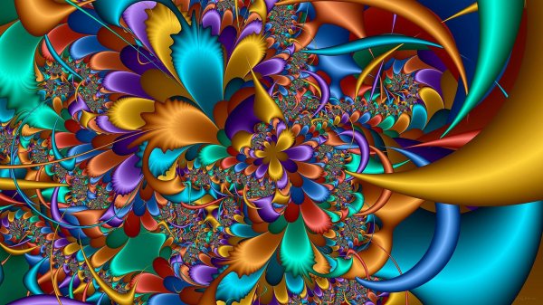 разноцветные фракталы