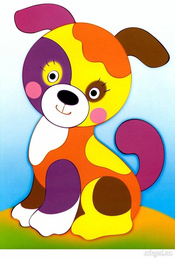 аппликация щенок