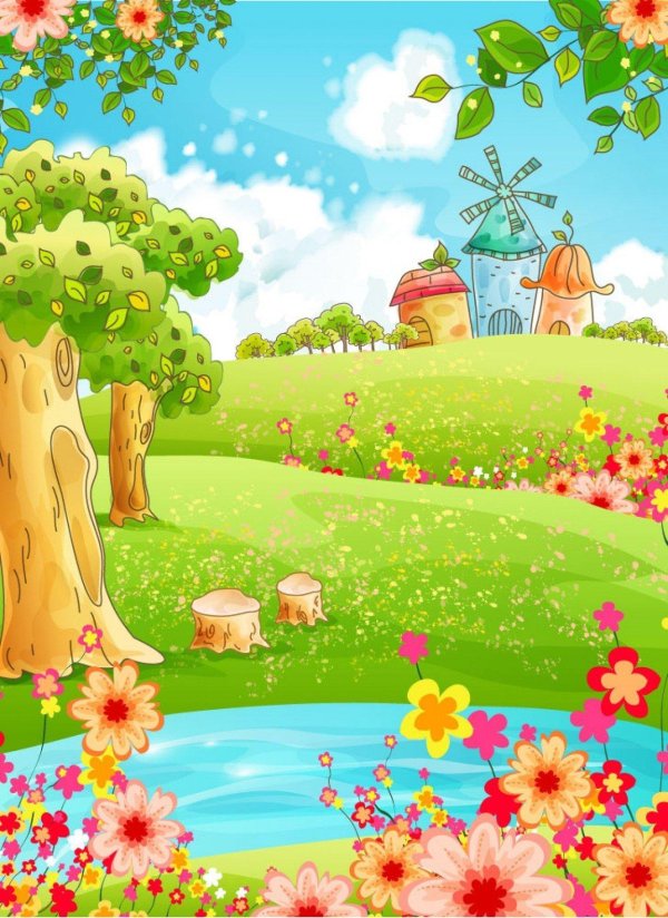 фон природа мультяшная