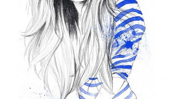 эскиз девушка