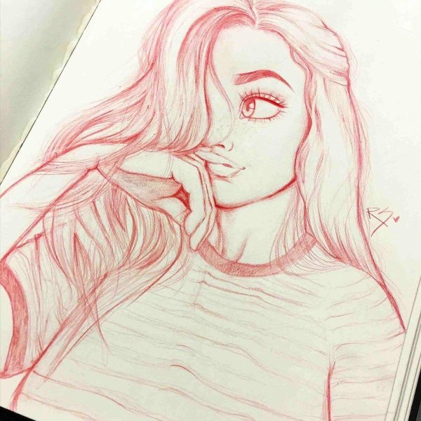 девушки рисунки