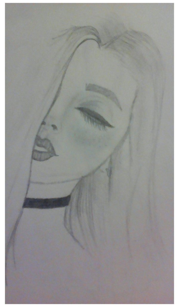 рисунок девушки карандашом легкий