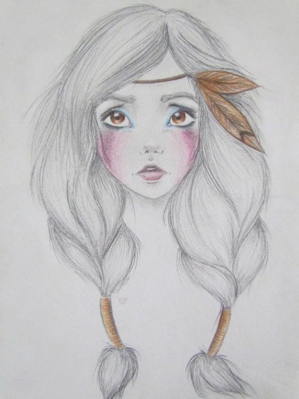 рисунок девочка