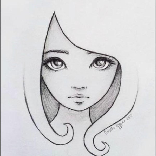 рисунки для срисовки легкие для девочек карандашом