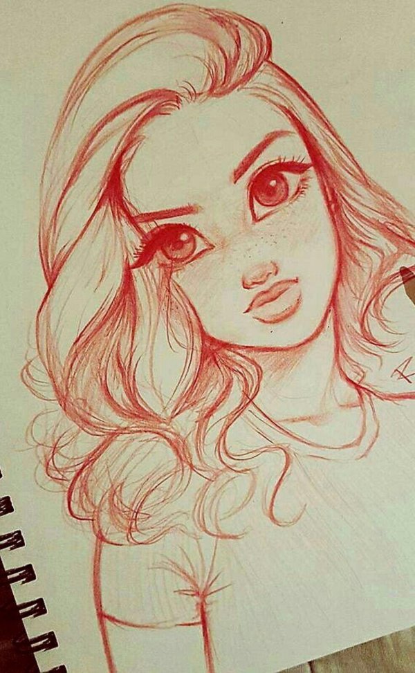 девушки рисунки