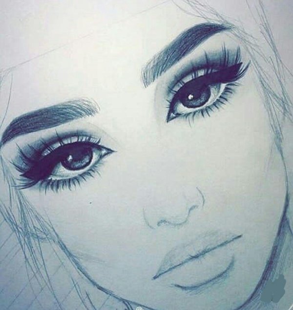 глаза карандашом