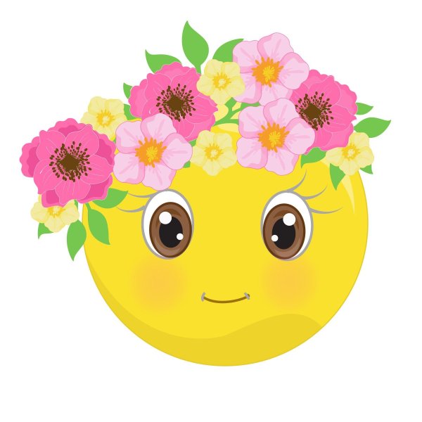смайлики цветочки