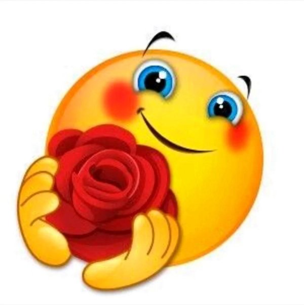 смайлик с розой