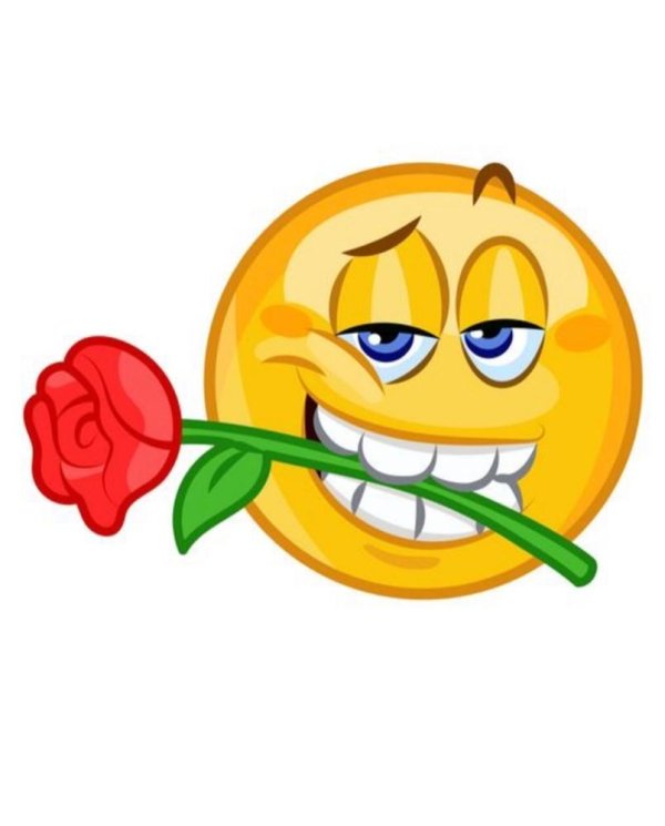 смайл с цветами