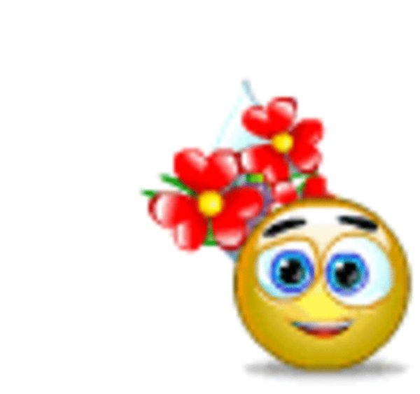 смайлик с цветочками
