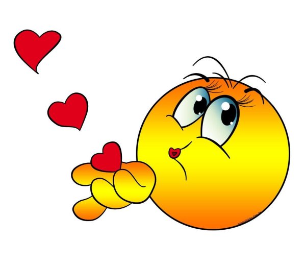 смайлик воздушный поцелуй