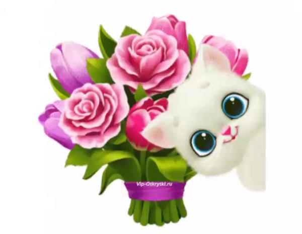 стикер букет цветов