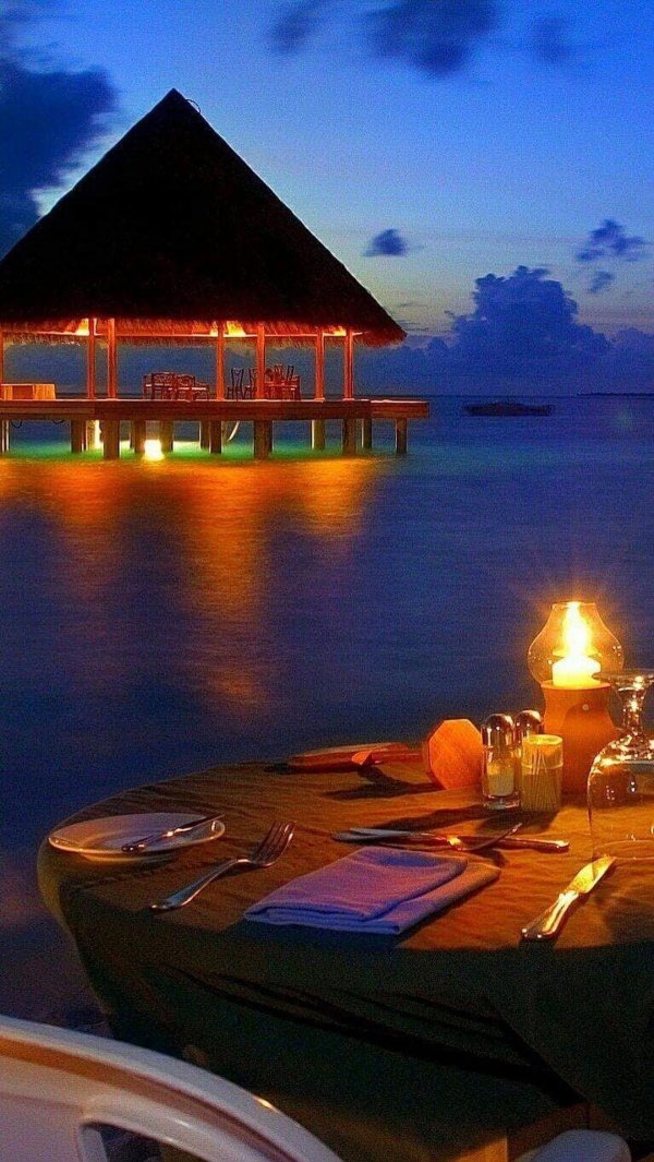 мальдивы ночь