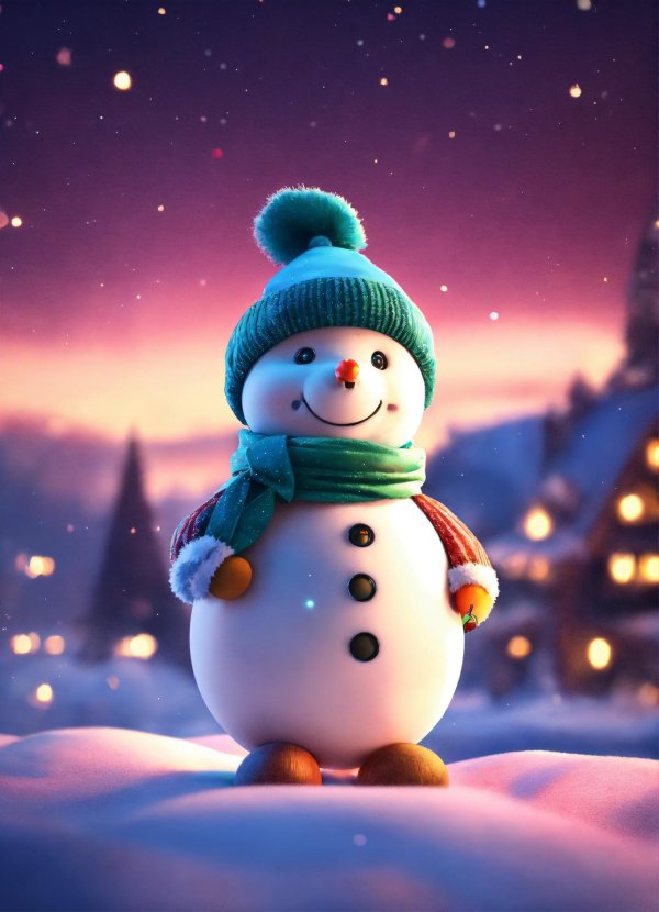 снеговик красивый