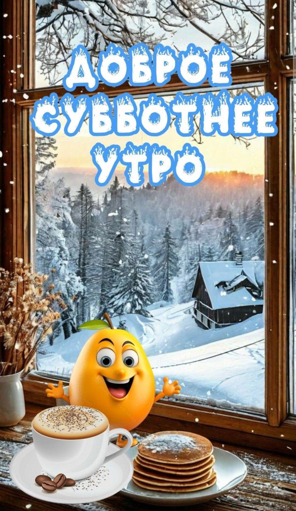 доброе снежное утро