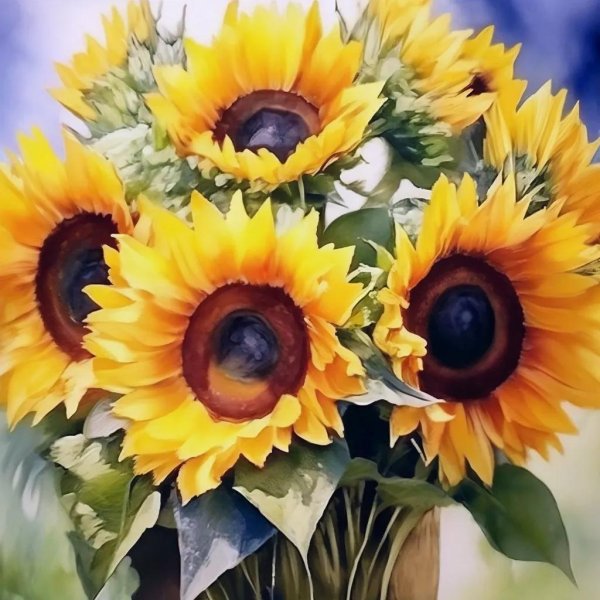 подсолнухи рисунки