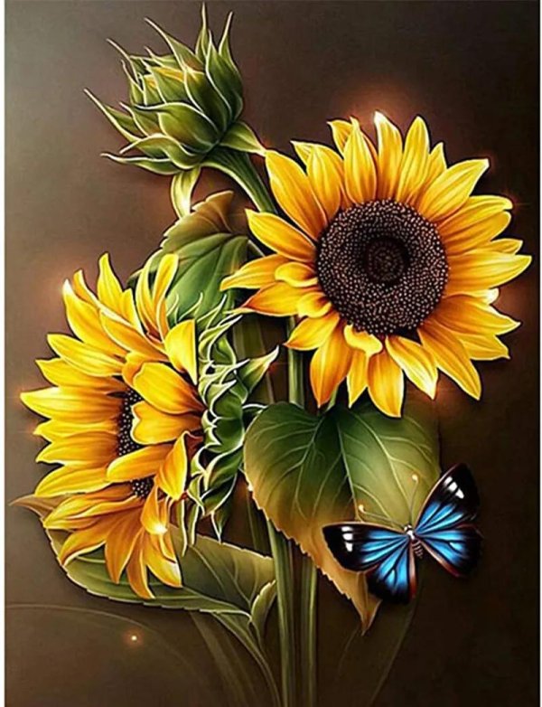 алмазная живопись подсолнухи