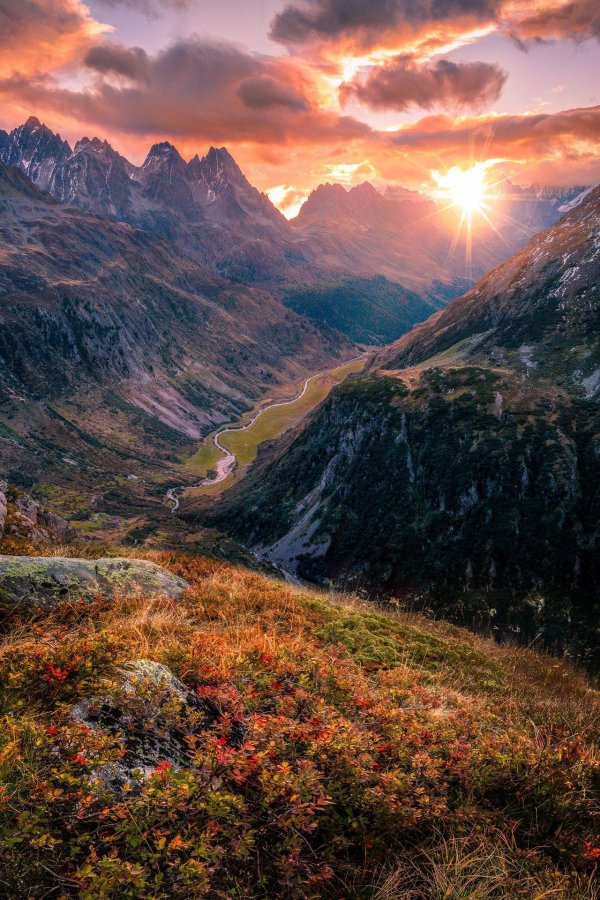 рассвет в горах