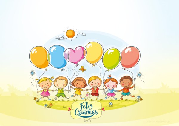 мультяшные дети с шариками