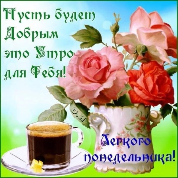 доброе утро понедельника хорошего дня и прекрасного настроения
